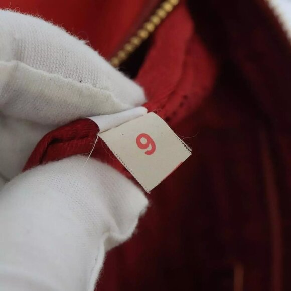 PRADA Hand Bag Nylon Red Gold Auth - Picture 10 of 16